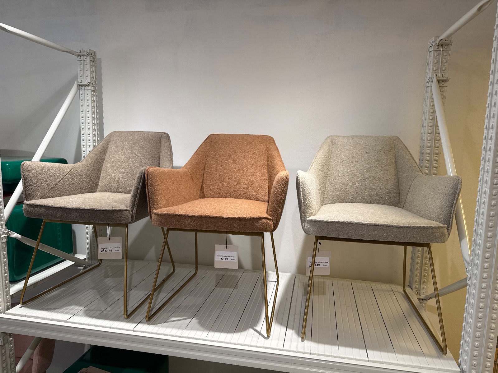 Eetkamerstoelen in 5 kleuren met verschillende frames