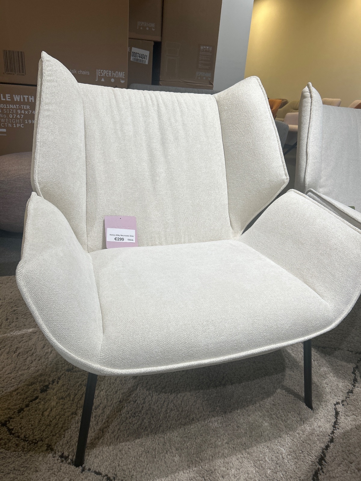 Luie fauteuil - melkwit